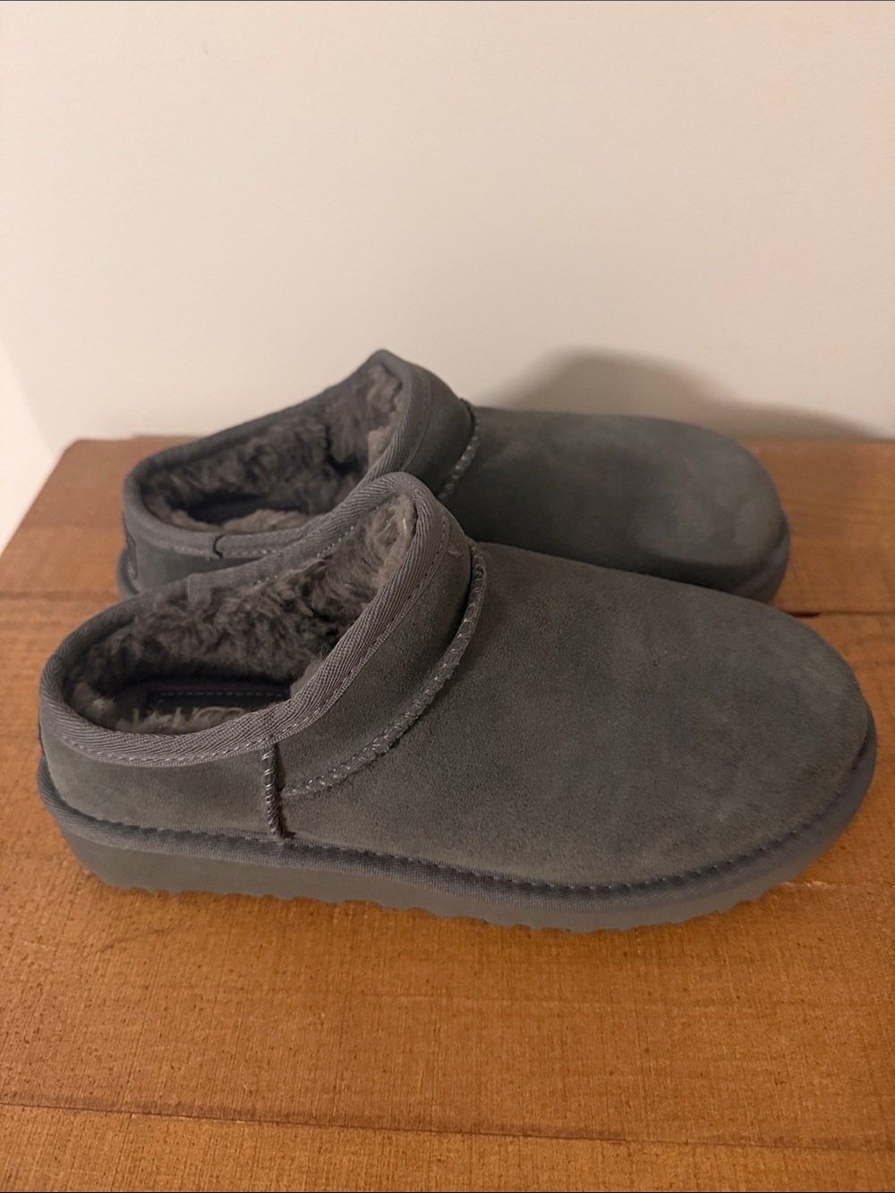 UGG Women's Slate Gray Suede Slip-On Ankle Booties